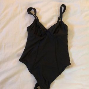 Black thong bodysuit. Size S.